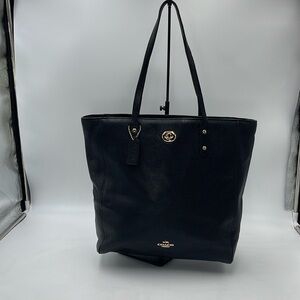 Coach Pebble Leather Zip Top Tote Shoulder Bag